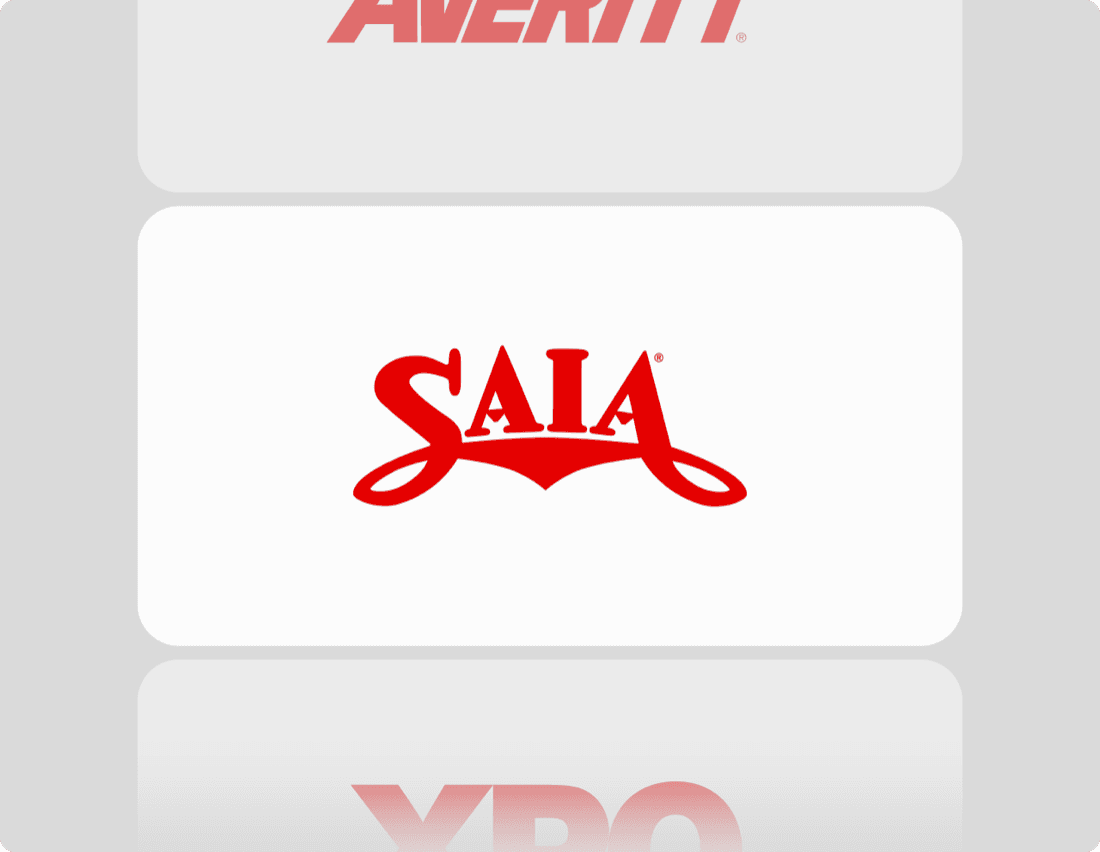 Stacked LTL carrier logos including Averitt, Saia, and XPO — bring your own preferred carriers or tap into Curri's insured nationwide LTL network